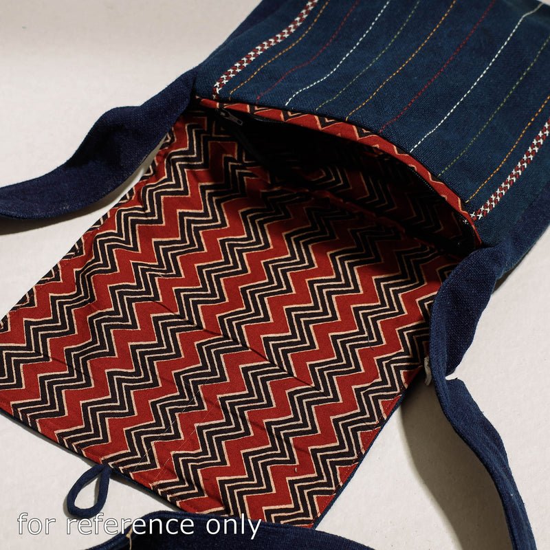 Kalo Rashka Kala Raksha Jat Hand Embroidery Sling Bag - India Meets India