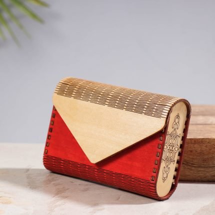 Handcrafted Birch Wooden Clutch