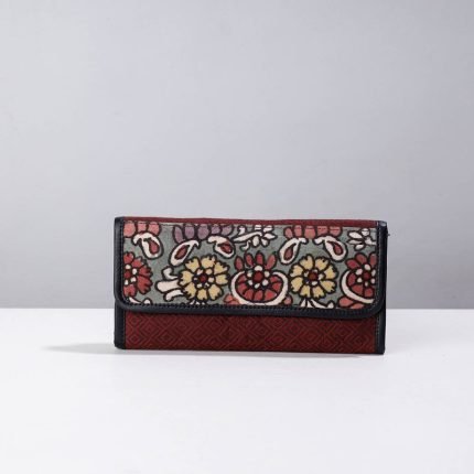 Handpainted Kalamkari Natural Dyed Cotton Clutch