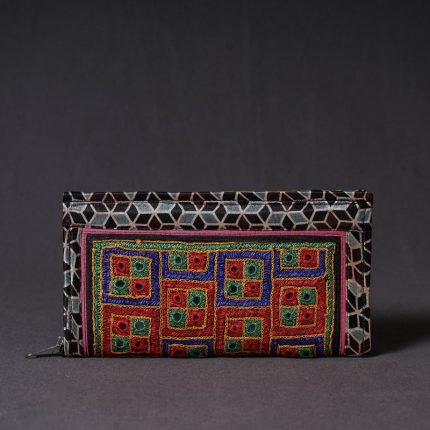 Kutchi Embroidery Mirror Work Clutch