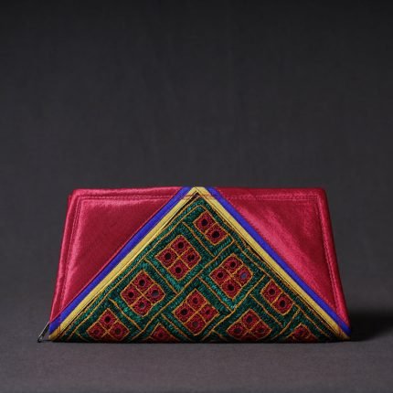 Kutchi Embroidery Mirror Work Clutch