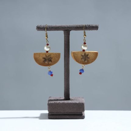 Handcrafted Semi Circle Shaped Bamboo Earrings