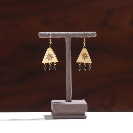 Handcrafted Triangle Shaped Bamboo Earrings