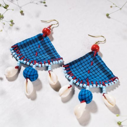 Handcrafted Fabart Beadwork Earrings by Rangila Dhaga