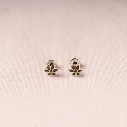 Handcrafted Paka Meenakari Stud Earrings