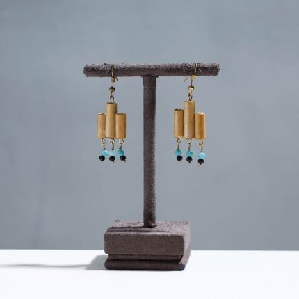 Handcrafted Three Vertical Bamboo Earrings