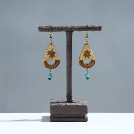 Handcrafted Scoop Shaped Bamboo Earrings