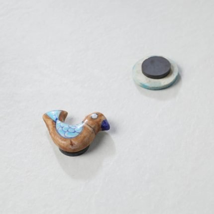 Blue Pottery Ceramic Tile Fridge Magnet