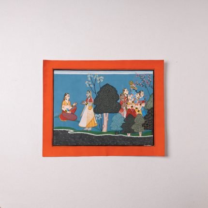 Traditional Basohli Painting by Vishwasthali (10 x 13 in)