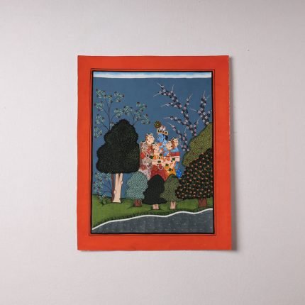 Traditional Basohli Painting by Vishwasthali (13 x 10 in)