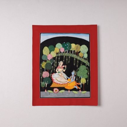 Traditional Basohli Painting by Vishwasthali (12 x 10 in)