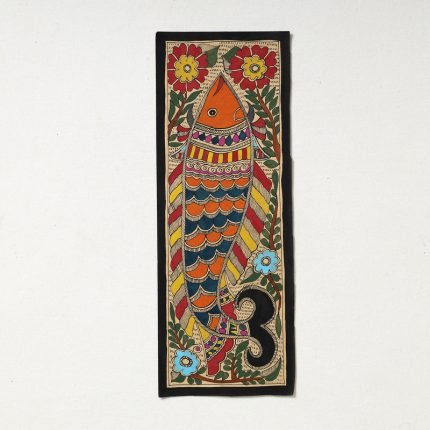 Hand-painted Madhubani Painting by Hira Devi (15 x 5.5)