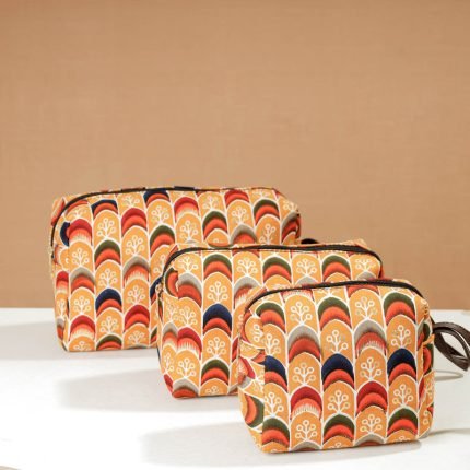 Printed Toiletry Bags (Set of 3)