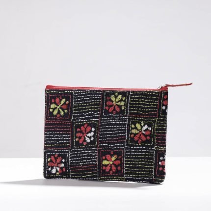 Kantha Embroidery Pouch