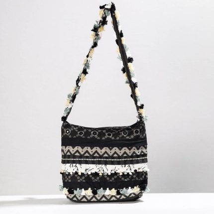 Lambani Mirror Work Hand Embroidery Patchwork Cotton Shoulder Bag