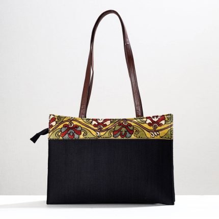 Hand-painted Kalamkari Natural Dyed Ghicha Silk Shoulder Bag