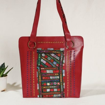 Kutch Jat  Embroidery Leather Shoulder Bag