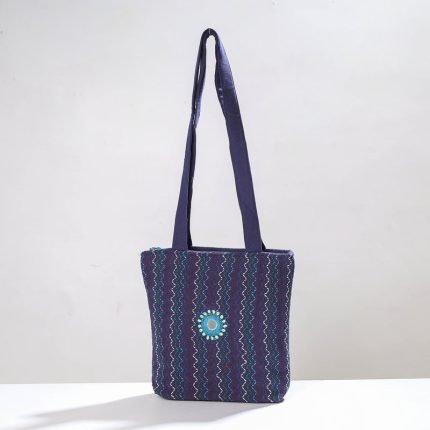 Lambani Mirror Work Hand Embroidery Cotton Shoulder Bag