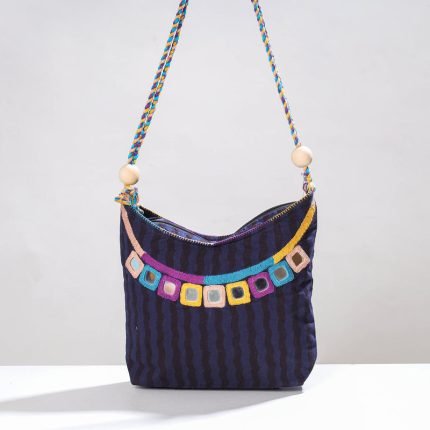 Lambani Mirror Work Hand Embroidery Cotton Shoulder Dori Bag