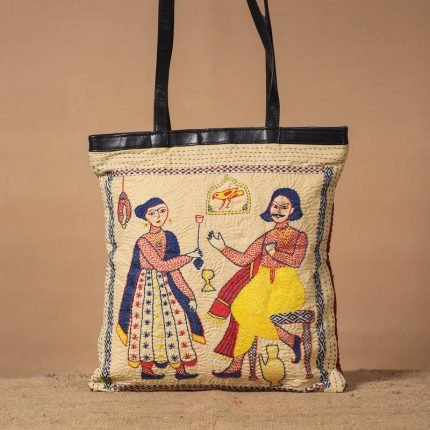 Kantha Embroidery Cotton Shoulder Bag