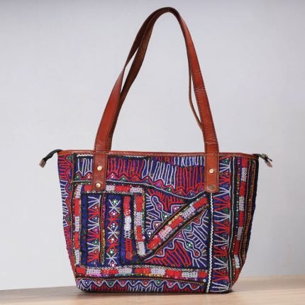 Kutch Rabari Embroidery Leather Shoulder Bag