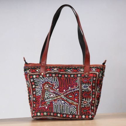 Rabari Kutch Embroidery Leather Shoulder Bag