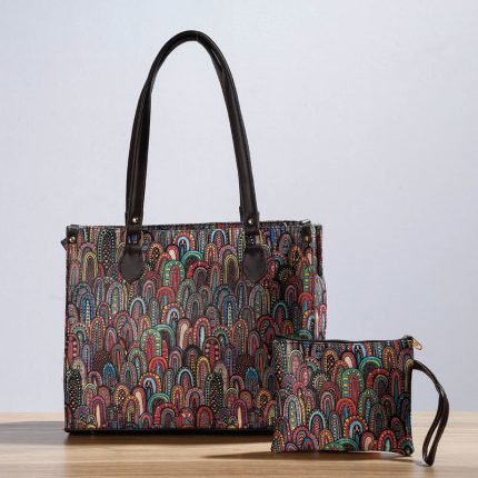 Kutch Cotton Running Sticth Shoulder Bag (Set of 2)