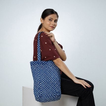 Quilted Sanganeri Block Printed Shoulder Bag