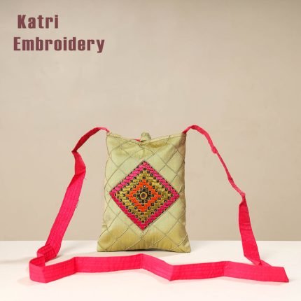Kutch Katri Embroidery Silk Sling Bag