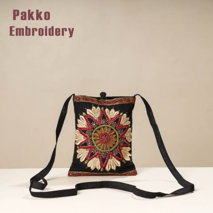 Kutch Pakko Embroidery Silk Sling Bag