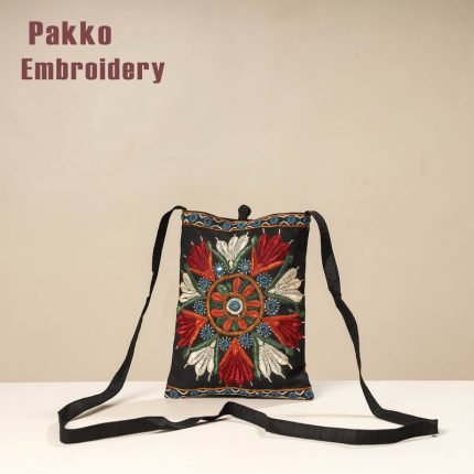 Kutch Pakko Embroidery Silk Sling Bag