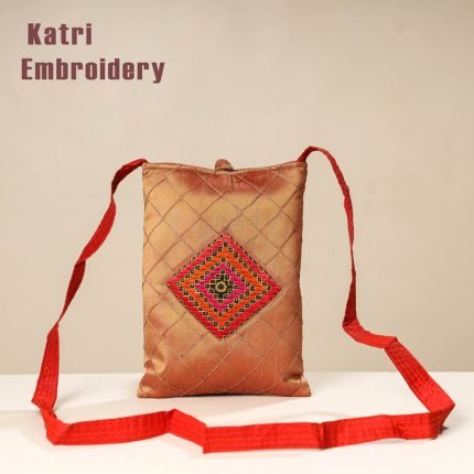 Kutch Katri Embroidery Silk Sling Bag