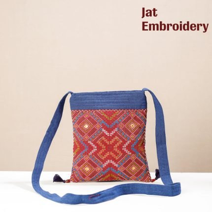 Kutch Jat Hand Embroidery Cotton Sling Bag