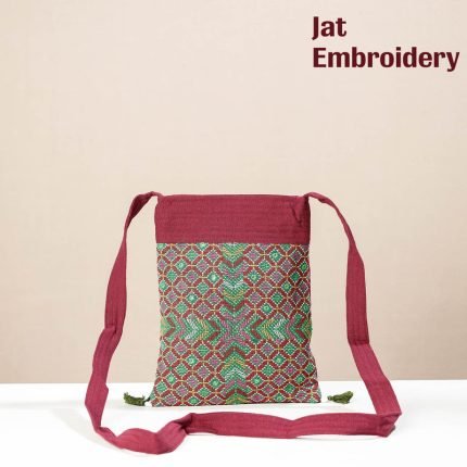 Kutch Jat Hand Embroidery Cotton Sling Bag