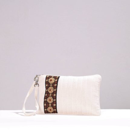 Kutch Jat Hand Embroidery Kala Cotton Clutch Purse
