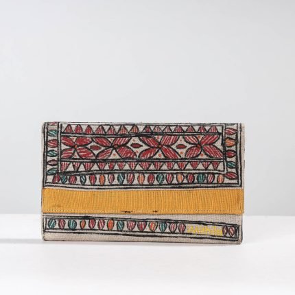 Madhubani Handpainted Jute Cotton Clutch