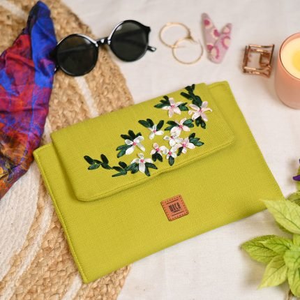 Hand Embroidery Canvas Clutch