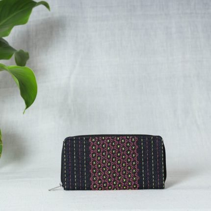 Tribal Hand Embroidered Jute Clutch Wallet