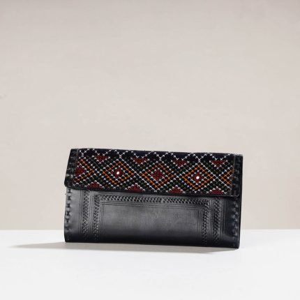 Handcrafted Kutch Jat Embroidery Leather Wallet
