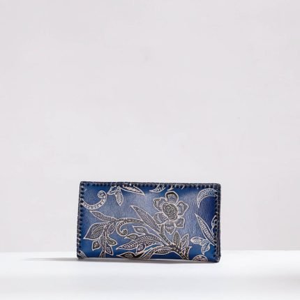 Handcrafted Kantha Embroidery Leather Wallet
