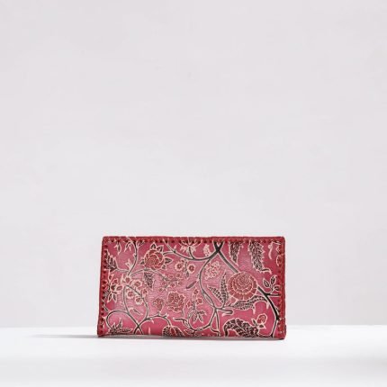 Handcrafted Kantha Embroidery Leather Wallet