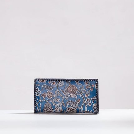 Handcrafted Kantha Embroidery Leather Wallet