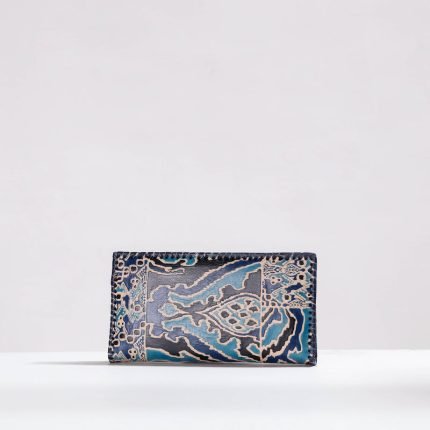 Handcrafted Kantha Embroidery Leather Wallet