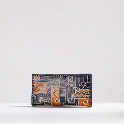 Handcrafted Kantha Embroidery Leather Wallet
