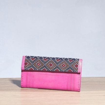 Handcrafted Kutch Jat Embroidery Cotton Leather Wallet