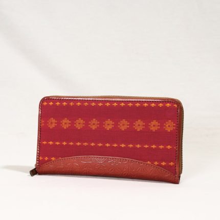 Handcrafted Jacquard Weave Leather Wallet