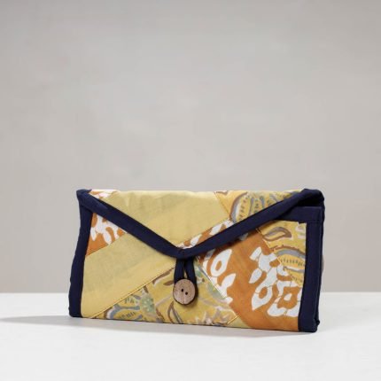 Handmade Patchwork Cotton Two Fold Clutch Wallet