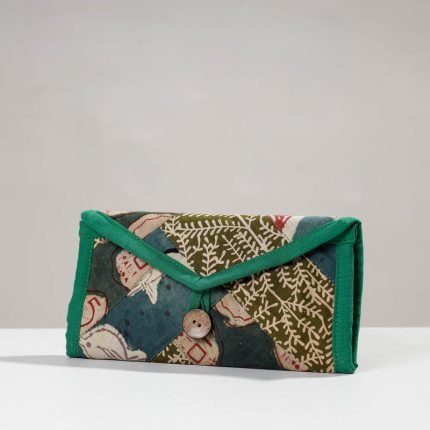 Handmade Patchwork Cotton Two Fold Clutch Wallet