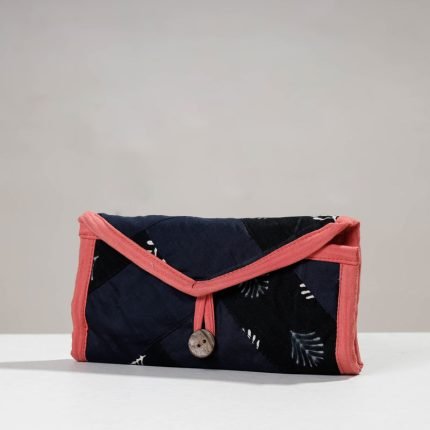 Handmade Patchwork Cotton Two Fold Clutch Wallet