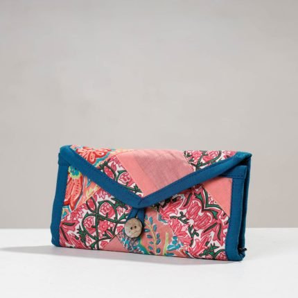 Handmade Patchwork Cotton Two Fold Clutch Wallet